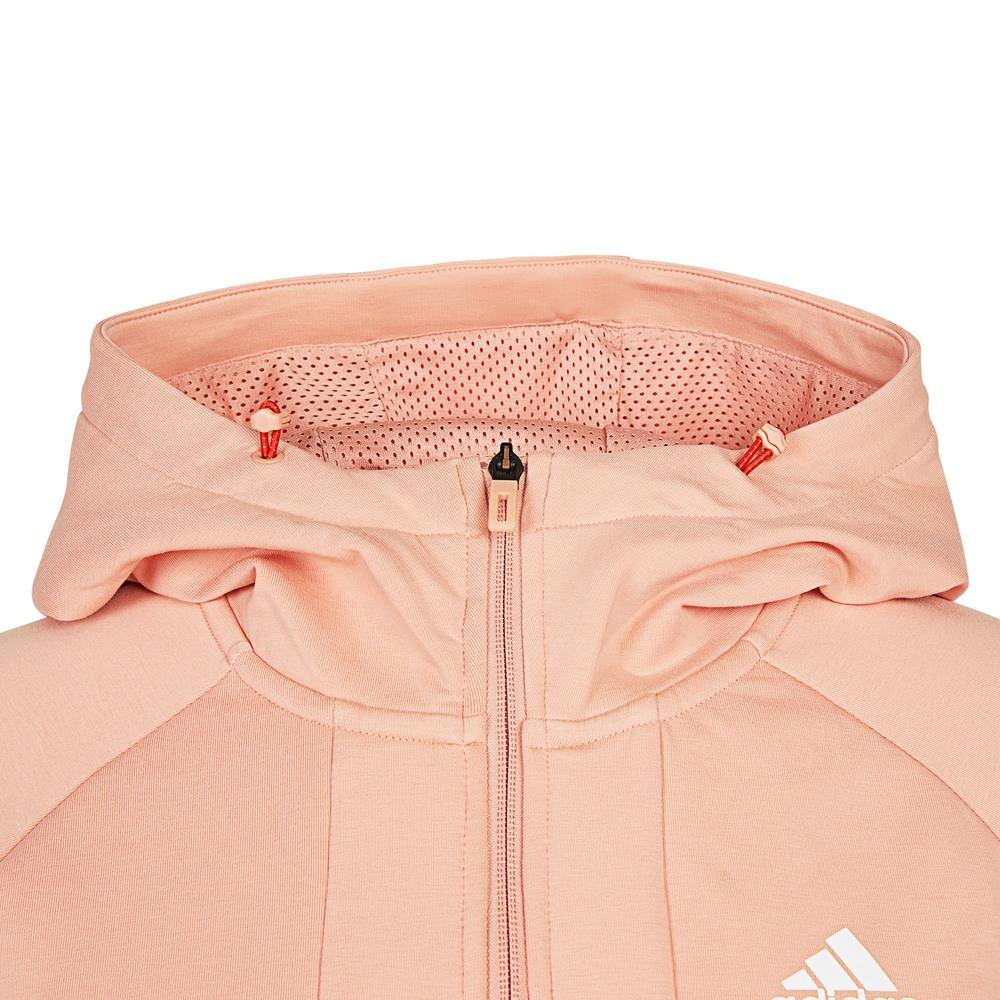 Adidas Sty W Dk Jacket Solid Color Simple Hooded Zipper Long Sleeve Jacket Women jackets Pink H07402