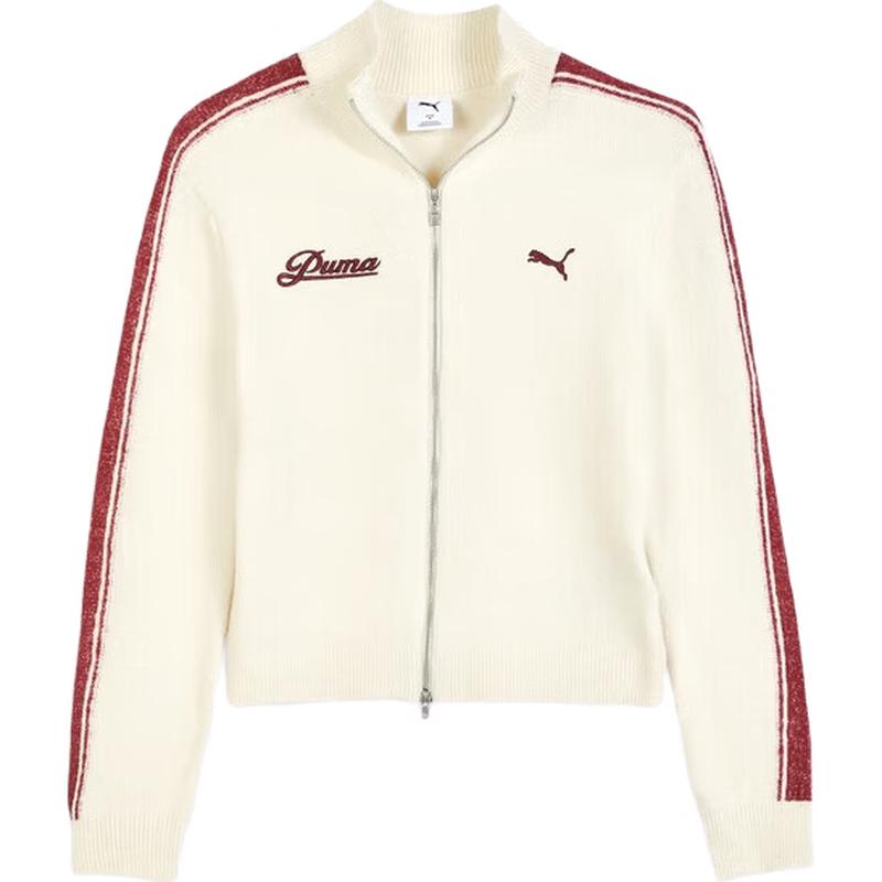 PUMA Women s Slim Fit Knit Sport Jacket M снег белый
