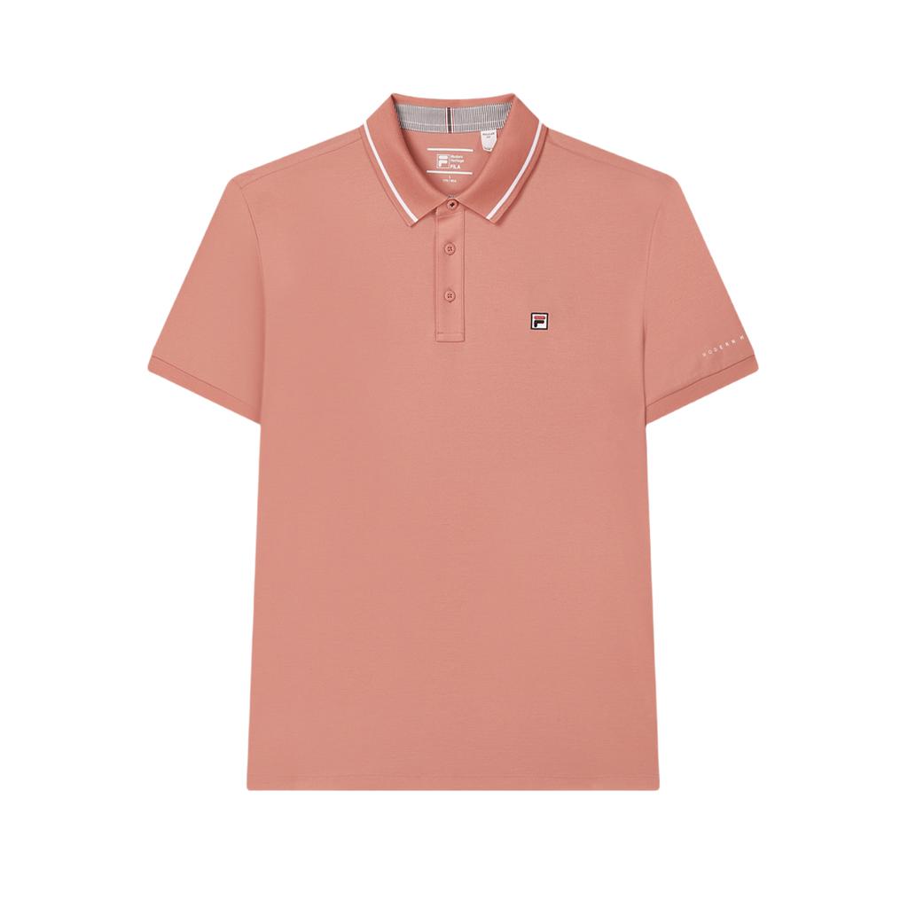 New FILA MODERN HERITAGE Polo Shirt Men's Light Orange Pink F11M421115FPK