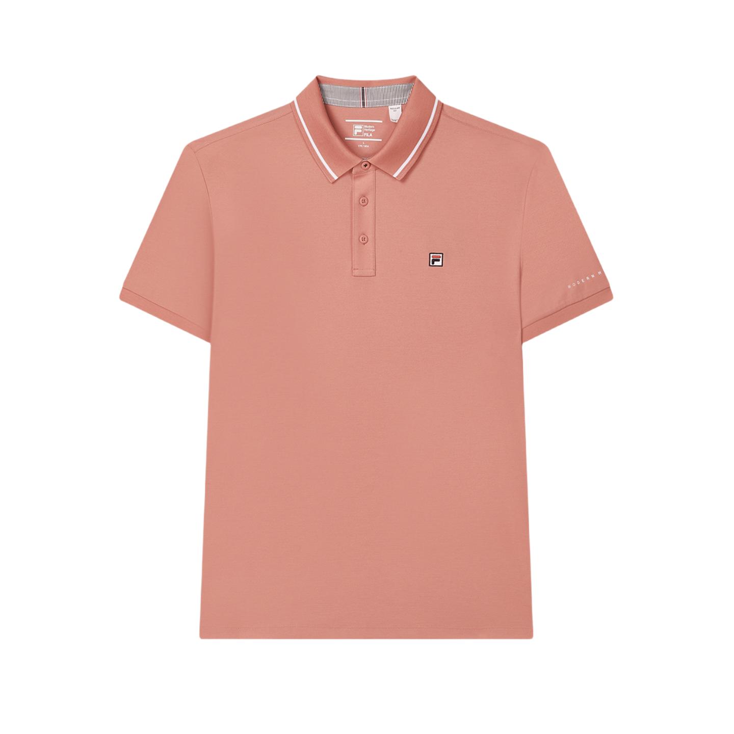 

New FILA MODERN HERITAGE Polo Shirt Men s Light Orange Pink F11M421115FPK XXL(185/104A)
