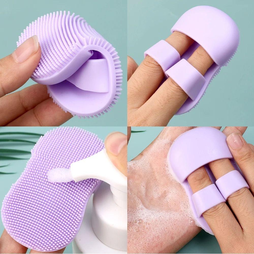 Mini Facial Cleansing Brush Soft Silicone Face Exfoliator Brush Multi-functional Deep Cleaning Face Scrubber Skin Care Tool
