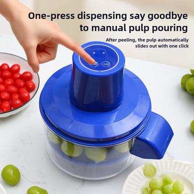 Pelapatura Frutta Tutto-in-Uno per Uso Domestico e Commerciale - Macchina Automatica Elettrica per Uva, Verdura, Frutta e Aglio