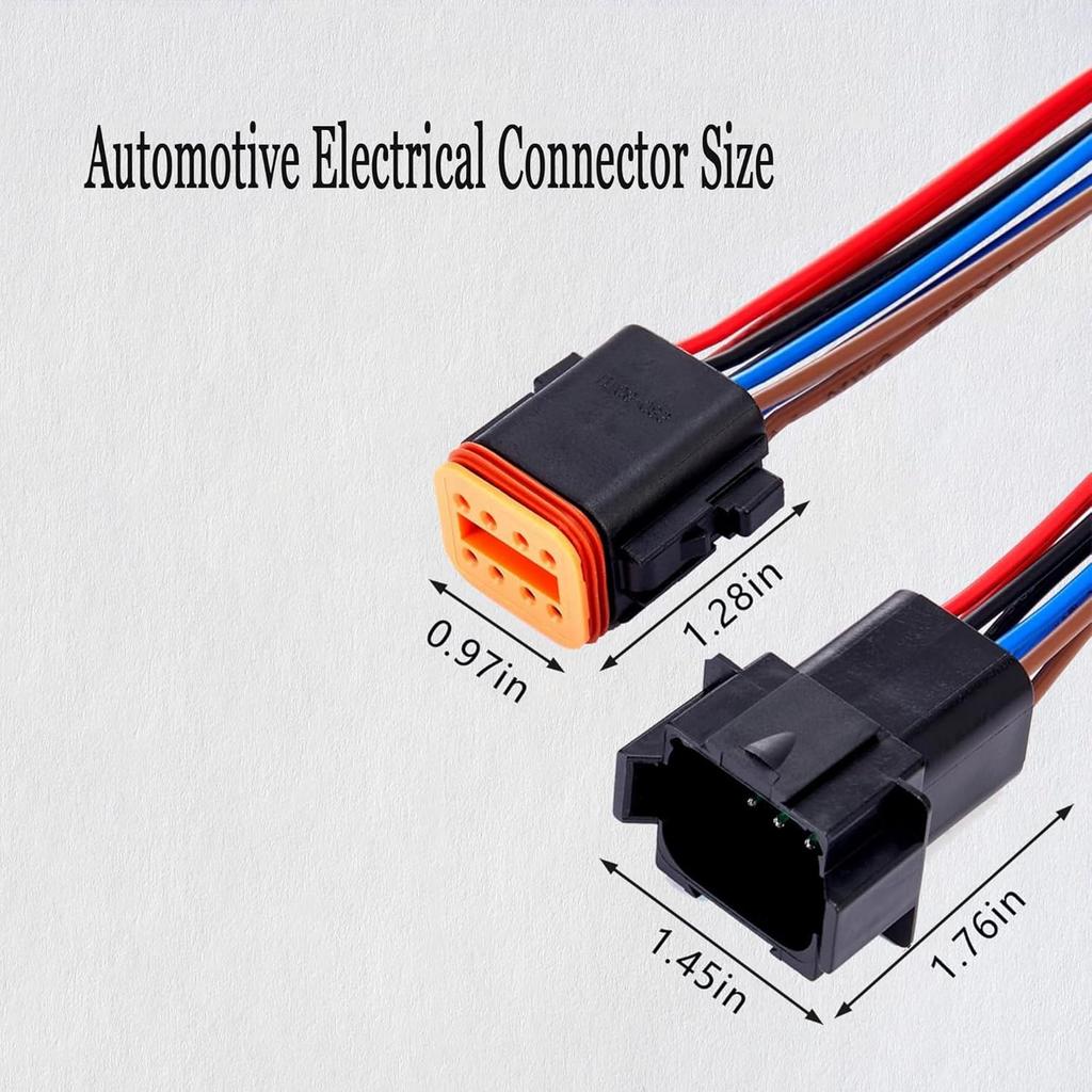12 Pin Deutsch DT Connector 12 Way Waterproof DT Automotive Electrical Connector Male Female Plug with 16 AWG Cable Wire for Cars,Trucks,Boats,LED