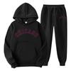 Mens Hooded Tracksuit Set Long Sleeve Sweatshirt Fleece Lined Casual Sportswear