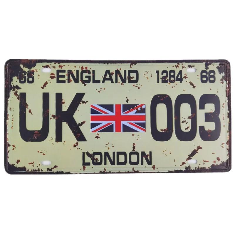 Japan USA Mexiko Italien Frankreich Flagge Auto Nummern schild Amsterdam Metall Zinn Zeichen Bar Pub Cafe Club Home Wand