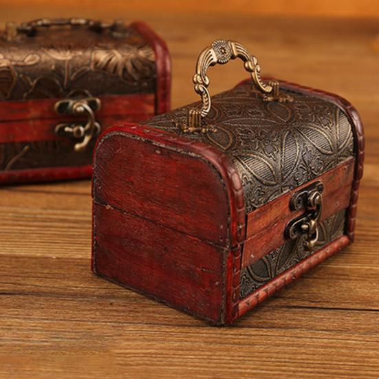 Jewelry Storage Box Multi-function Rustic Eco-friendly All Purpose Wooden Jewelry Box for Home
