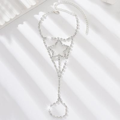 1PC Women's Fashion Trendy Star Foot Chain Zircon Accessories Suitable for Date, Party, Festival Gifts
