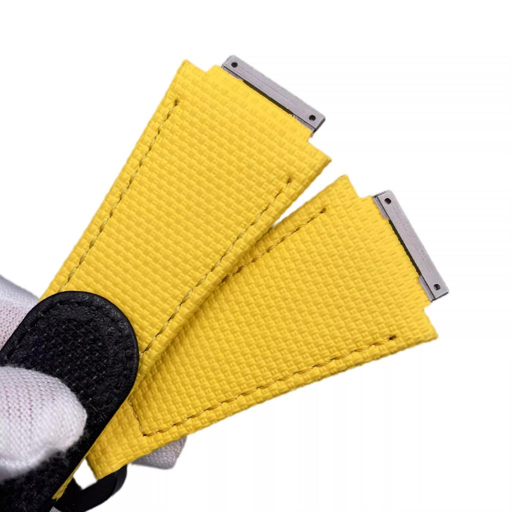 Customized Rubber Watchband for Richard Strap Hook and Loop Fluororubber RM011 RM030 RM010 RM055 Bracelet Screw Down Connection