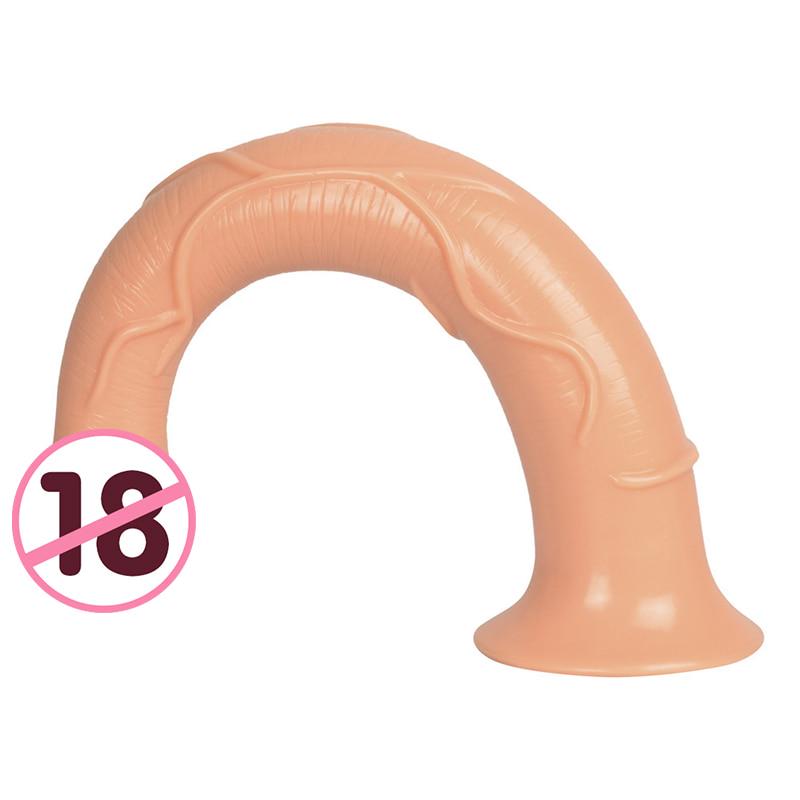 42 x 6,5 cm großer, schwarzer Pferdedildo, realistischer, stoßender Saugnapf, Silikon, große Dildos, teleskopisch