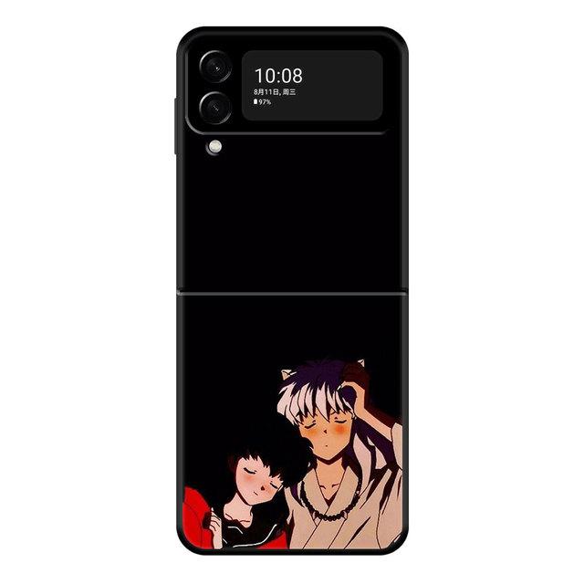 

Чехол для смартфона для ПК Samsung Flip Z Flip3 5g Zflip Zflip3 Hard Anime Cute Inuyasha Samsung Z Flip3 5G