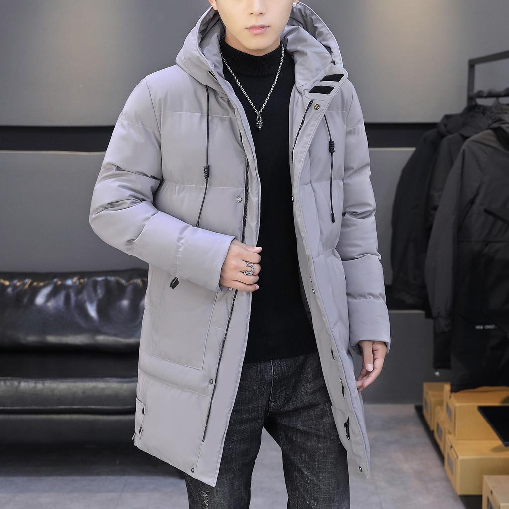 Hooded Cotton Jacket for Men, Medium To Long Length, Thick and Warm Jacket, Long Cotton Jacket, Cold Proof Winter Coat, Cotton J