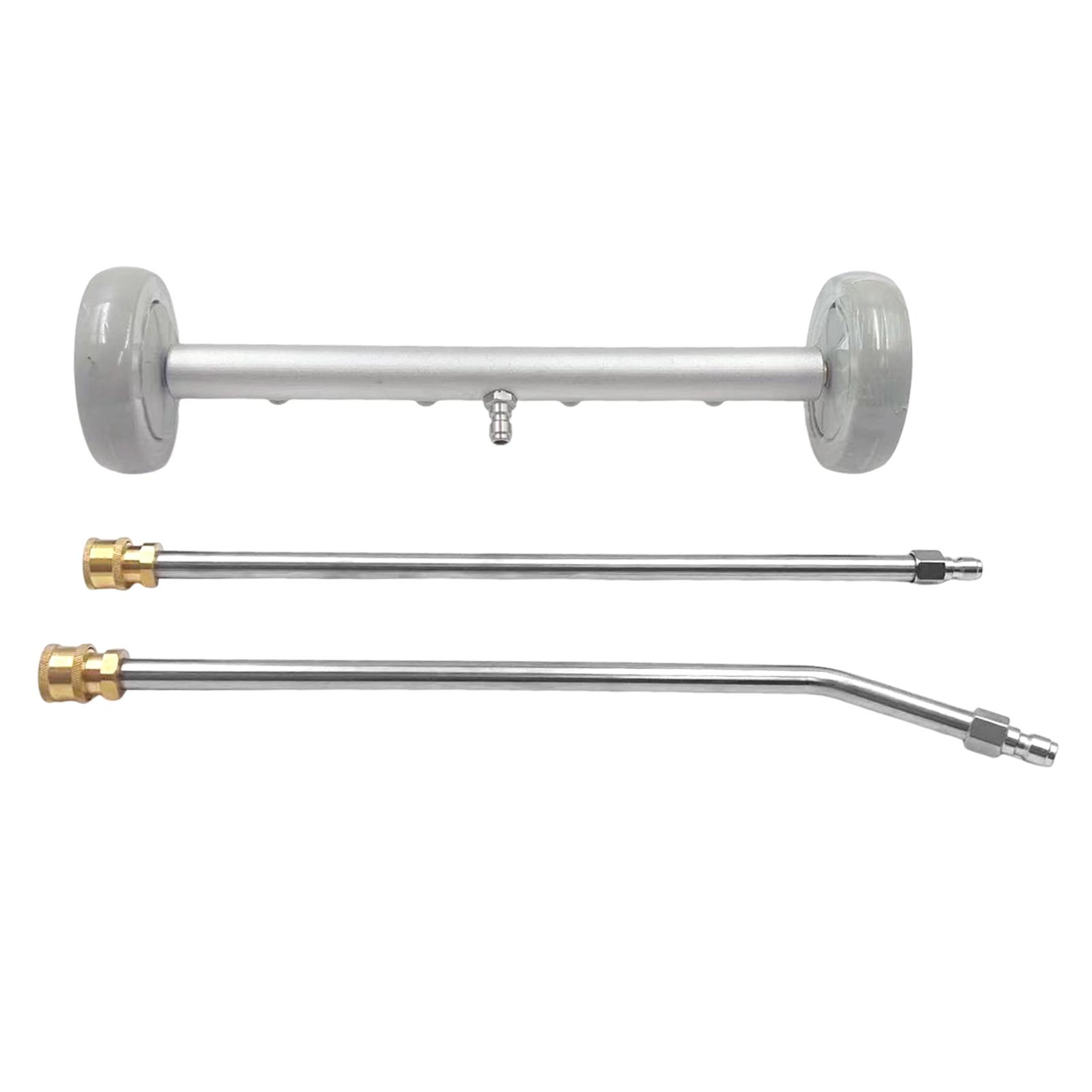 Мойка высокого давления для очистки днища автомобиля, Водяная щетка для мытья под машиной с удлинительными штангами, Профессиональная водяная щетка для мойки днища автомобиля серый