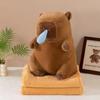 Tortoise Plush Capybara Stuffed Animal Travelfriendly With 2in1 Pillow Blanket
