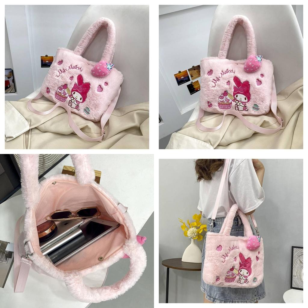 Nouveau Sac à Main Cartoon pour Enfants Sac Bandoulière Simple Épaule Fille Kurumi Populaire Sac en Peluche Cartoon Coréen