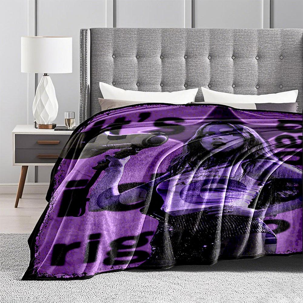 Woman with Megaphone Art Blanket for all seasons blanket lunch break throw gift