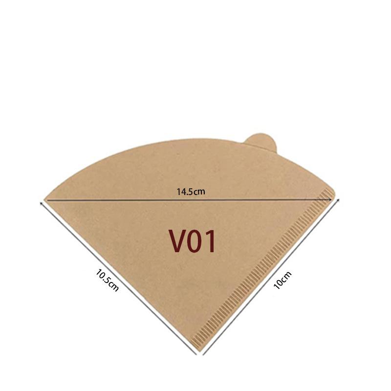 100Pcs Coffee Filter Papers(1-4 Cups) Disposable Filter Papers Unbleached Cone Filter Papers for Pour Over and Drip Coffee Maker