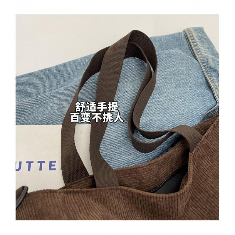 Corduroy Bag Women With Large Capacity 2026 New All-matching Single-shoulder Diagonal High-end Commuting Tote