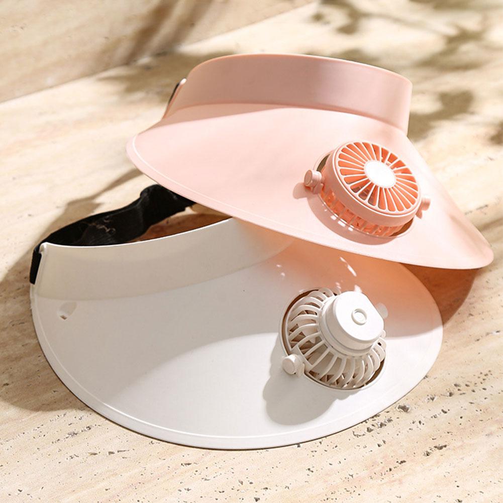 Sun Visor Hat with Fan Three Temp Settings Breathable Cooling Fan Hat Beach Hat for Women for Sun Protection and Outdoor