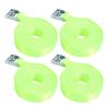 4 Pcs Ratchet Tie Down Strap 16.4ft 551 Lb Safe Working Load Heavy Duty Lashing Straps for Cargo Fluorescent Green