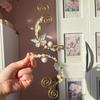 1Pcs  Hollow Out Iris Flower Bracelet Floral Vintage Arm Cuff Exotic Style Armlet Armband Hand Jewelry