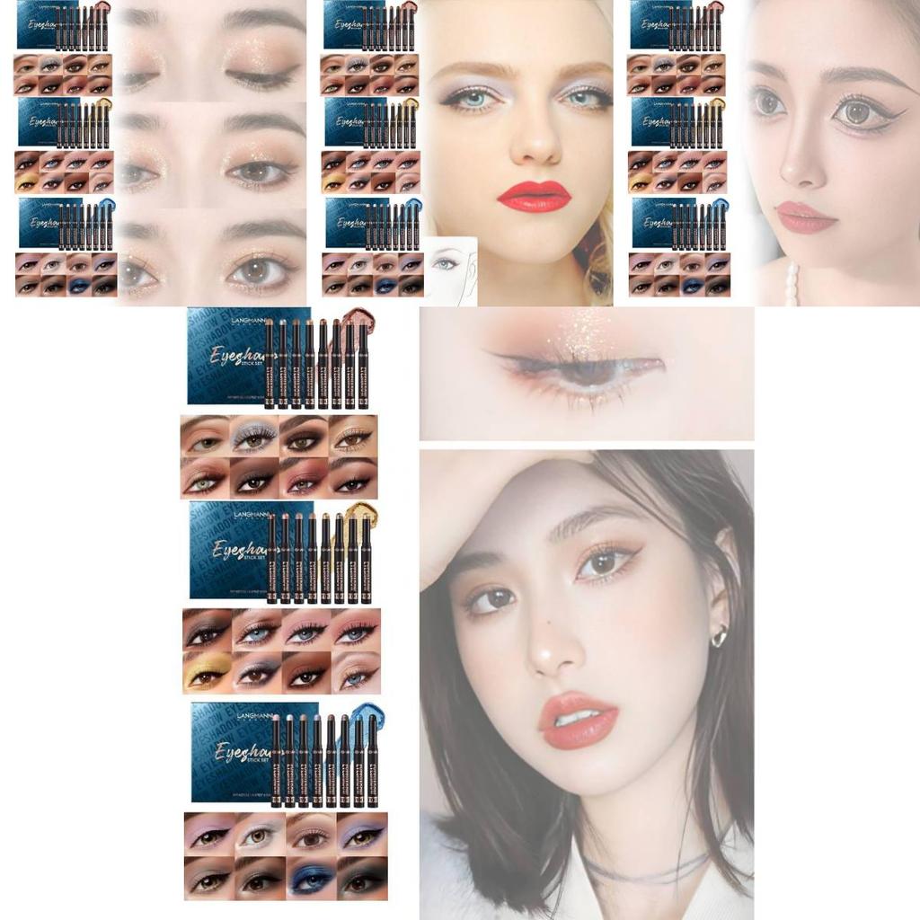 Langmanni Waterproof Long-lasting Eyeshadow Stick Set With 15 Vibrant Shades For All Skin Types