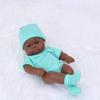 7.87 Inch Reborn Dolls Mini Black Skin Soft and Full Body Vinyl Doll Lifelike Soft Reborn Doll Washable Doll For Toys Gifts