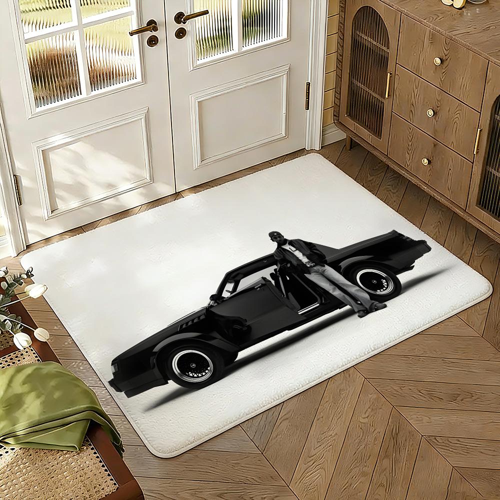 Rapper K-Kendrick Lamar Floor Mat Soft Thickened Absorbent Non-Slip Bedroom Living Room Door Mat Home Decor Flannel Rugs