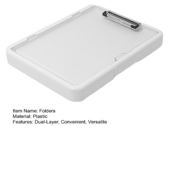 Multi-Function Exam Folder with Clip A4 Document Organizer Transparent Waterproof Writing Board Portable File Folder