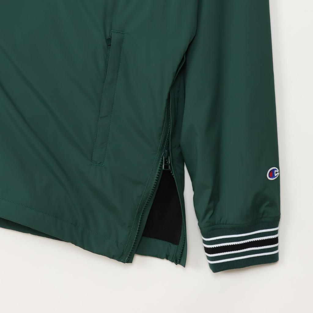 Champion Long Water Graphic Logo Deep Green Outerwear, Sleeve, V-Neck, Warm, Stretch, Repellent, Windproof, Print, Jacket, Golf, C3-AG602, Men's,
