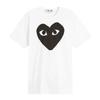 Camiseta Negra Corazón Negro Comme des Garçons Play