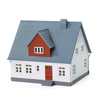 N Gauge 1:160 Assembly Model House, Building Layout Scenery Collection, Landscape Decoration, Layout, Diorama, DIY, JZN02 (Blue)