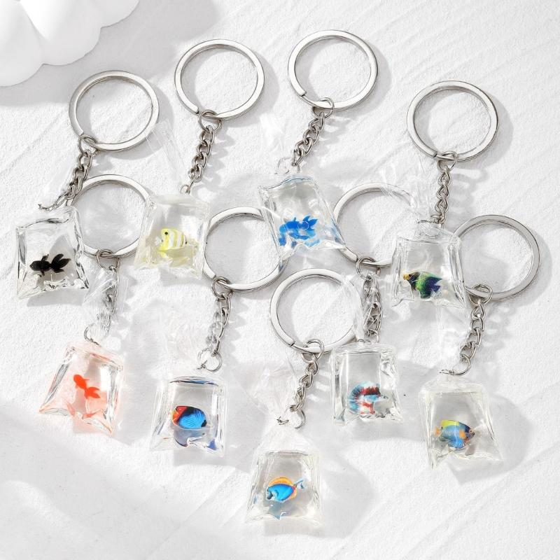 Creative Marine Life Keychain Pendant Practical Keyrings Charm for Women Girls