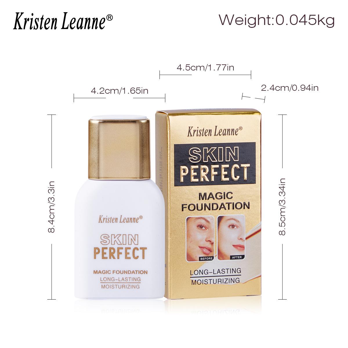 KRISTEN LEANNE Warm Skin Tone Foundation Waterproof Brightening Concealer Long-lasting Brightening Skin Tone 40ML