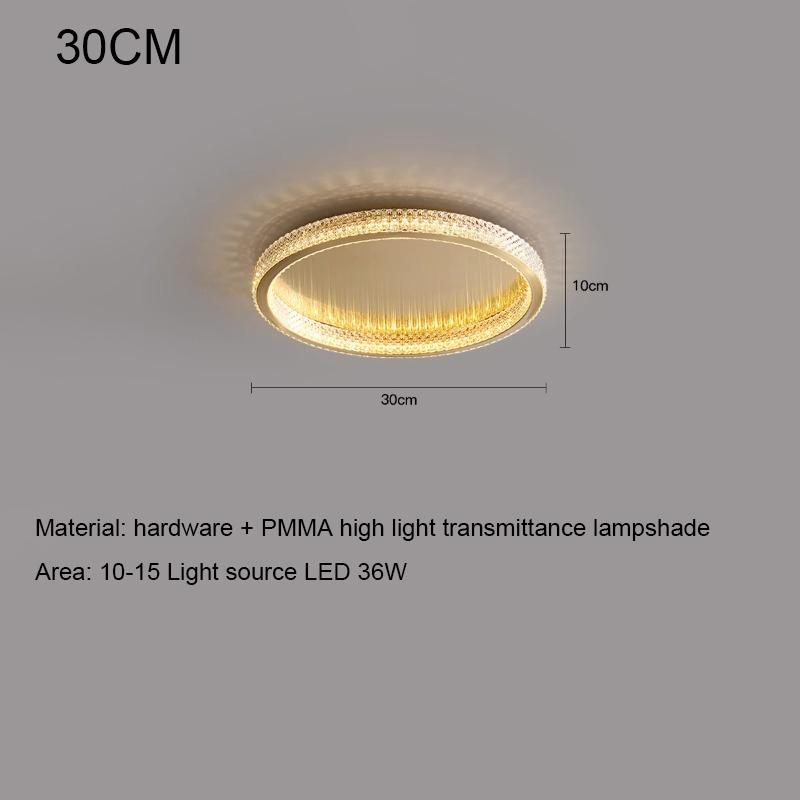 

2024 new dimming ceiling lights round light luxury bedroom lamp simple modern study living room led ceiling lamp decor furniture Warm White