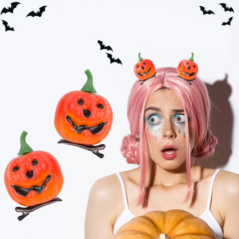 Halloween Decorative Pumpkin Hair Clip For Costume Party And Creative Headwear