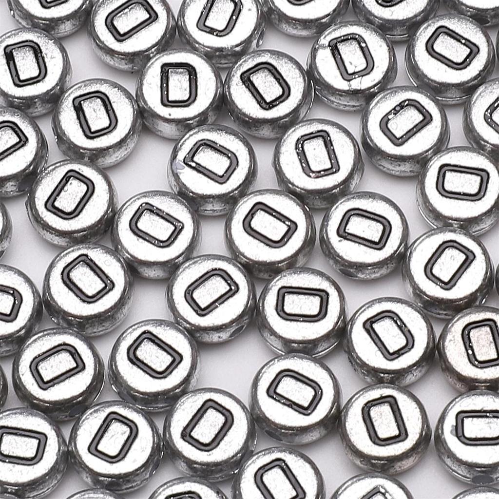 50Pcs Acrylic English Letter Beads For DIY Necklace Bracelet Earrings Jewelry Making Craft Accessories