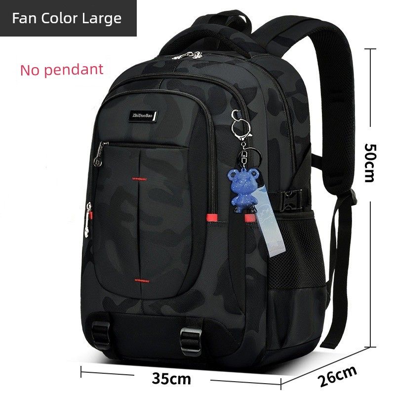 

Boys High School Students Good-looking Large Capacity Spine Protection Burden Reduction Strong Durable Junior High School Students Men s Backpack Color large [for high school students]]