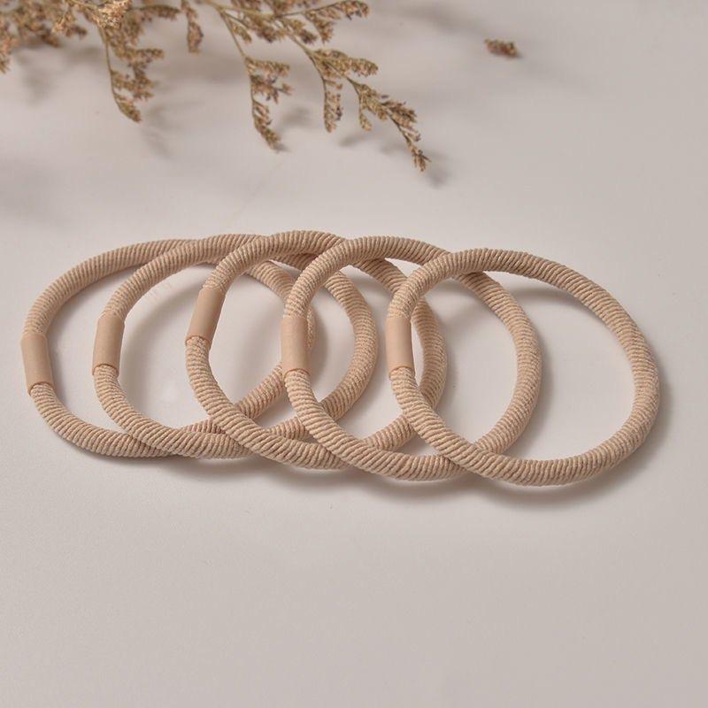 5pcs Twill High Elasticity Rubber Hair Bands Korean Simple Hair Rope Stretch Women Hair Ties Scrunchies Ponytail Holder