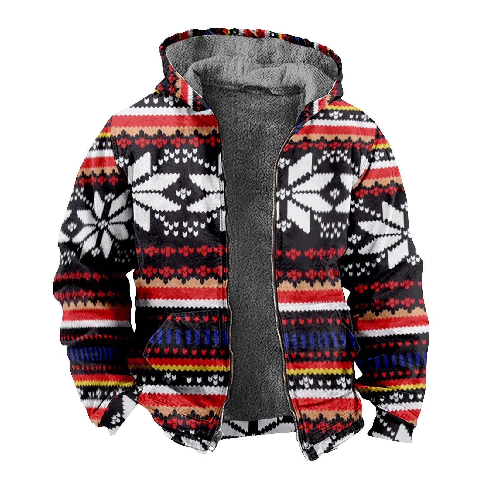 

Мужская куртка с рождественским принтом, мужская весенне-осенняя повседневная трендовая куртка на молнии с капюшоном XXXXXXXL