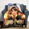 1pc Harry Potter Flannel Throw Blanket - HD Printed Lightweight Soft Warm All-Season Blanket for Sofa, Bed, Travel, Camping 100
