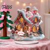 LED Lighted Figurines 2D Acrylic Christmas Angel Figurine with Warm Lights, Glowing Holiday Tabletop Table Decorations Decor for Home Living