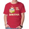 Unisex Crew Neck T-Shirt Bookstack Graphic Short Sleeve Casual Tee