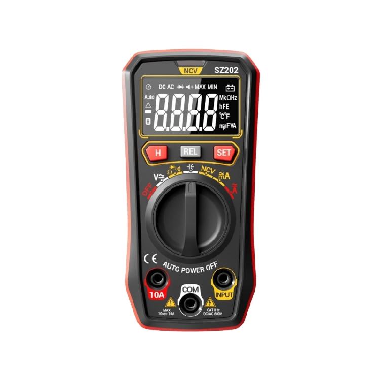 

Digital Multimeter Handheld Electric Meter with not Contact Voltage Tester & Large backlight Display for Electrical Work червоний