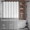 Adhesive Shower Curtain Rod Holder, 4 Pcs Tension Rod Holders, No Drilling | Invisible Rod Retainer, Transparent Wall Mount Holder for Shower Curtain