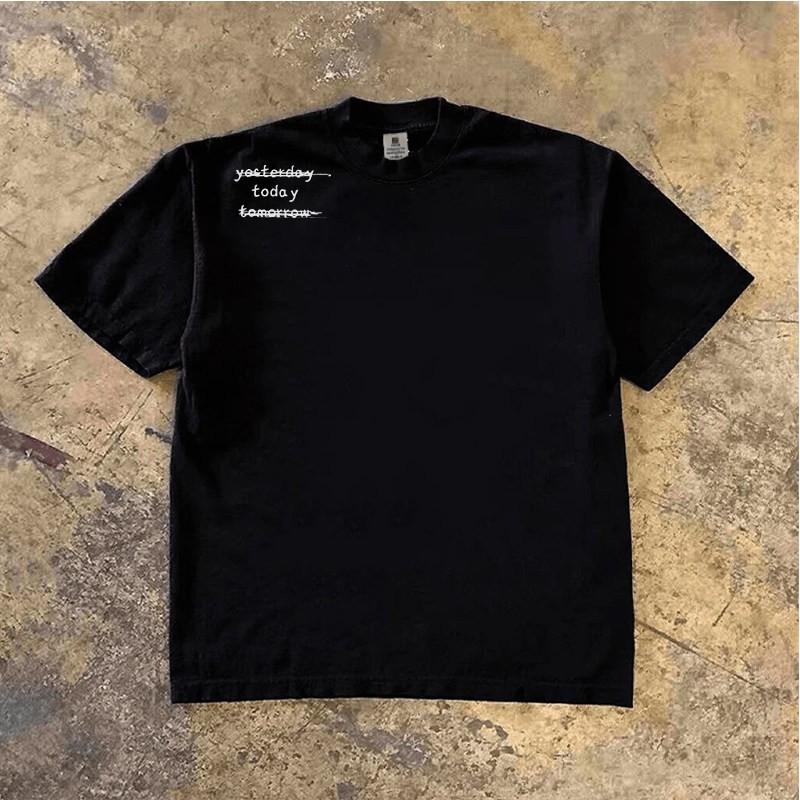 Mens Cotton Short Sleeve T-Shirt Loose Fit Graphic Print Crew Neck Casual Tee Youth