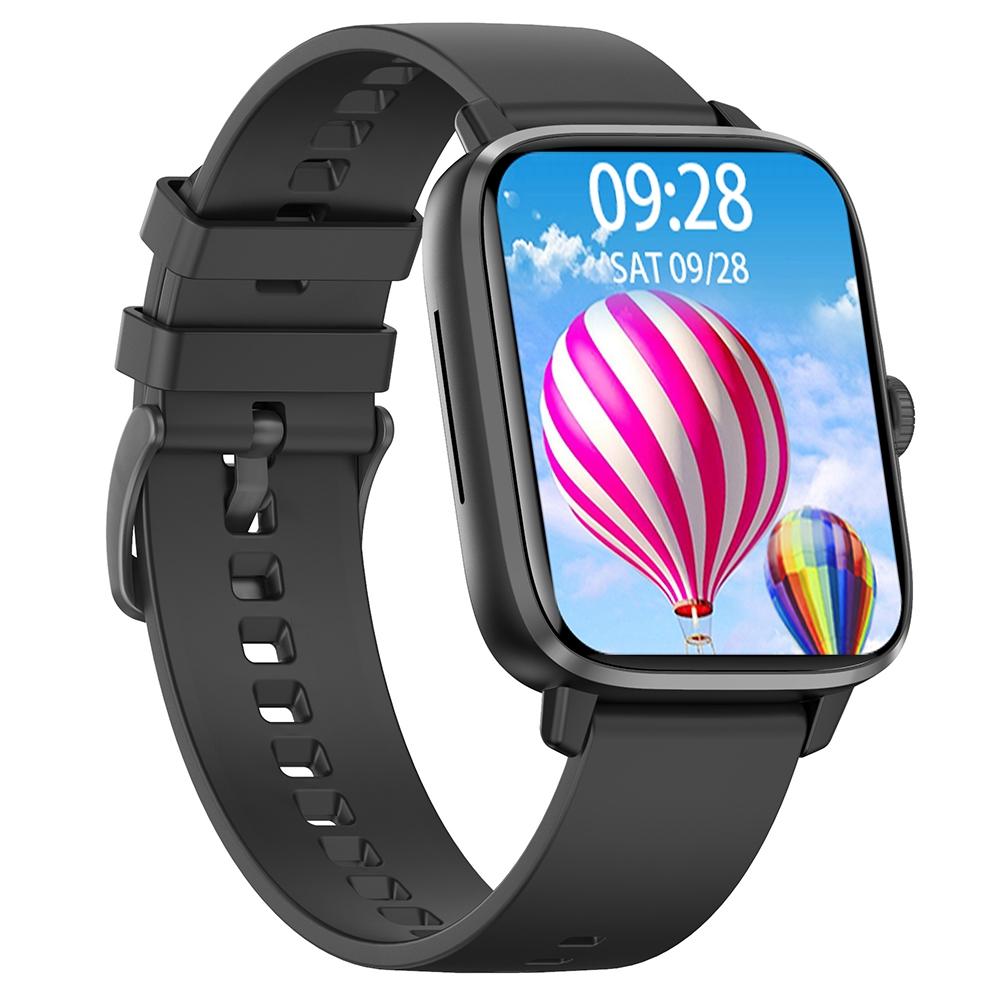 

DT102 1.9 inch Touch Screen Smart Watch IP68 Waterproof Smart Bracelet Health Monitoring Fitness Tracker,Silicone Strap Black