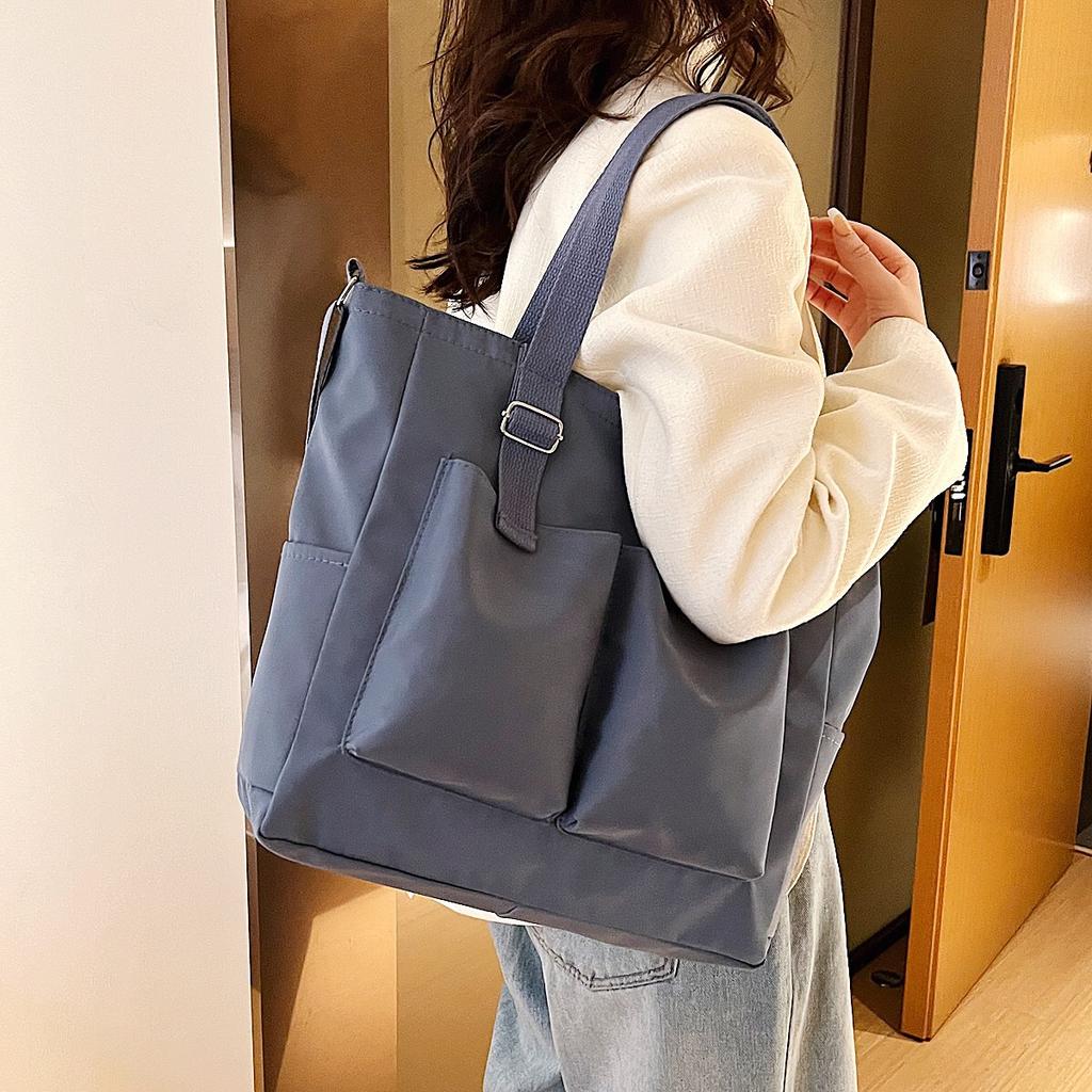 Waterproof nyl bag, large capacity, lightweight, multi-functial women's bag, e-shoulder crossbody bag, student class tutor