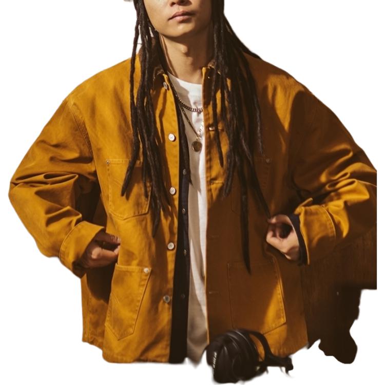 Levis Simple Comfortable Versatile Casual Loose Denim Jacket Men Jackets Brown 003L2-0002