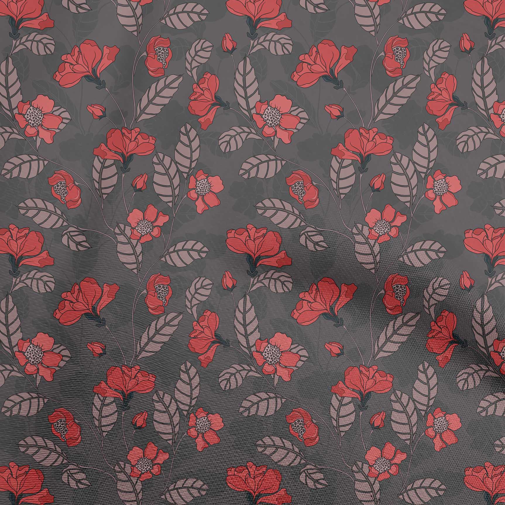 

OneOone Cotton Flex Green Fabric Floral Retro Quilting Materials Print Швейна тканина у дворі 40 дюймів 42 Inch Wide - Viscose Chiffon червоний