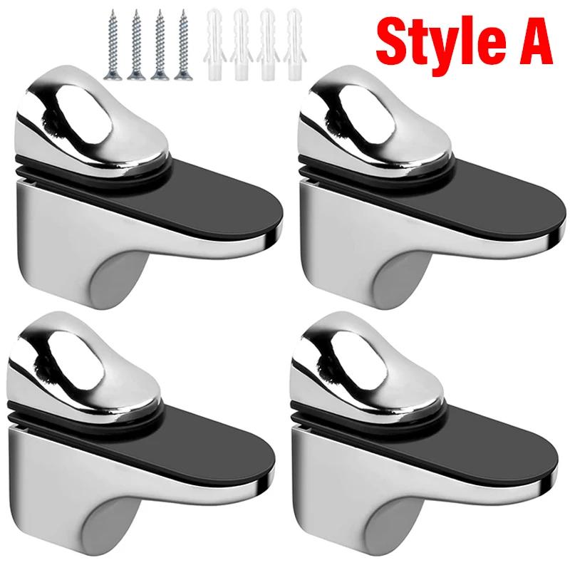 Adjustable Glass Shelf Holder Clamps Bathroom Support Bracket Shelves Holders Wood Shelves Support Shelf Brackets Home Hardware